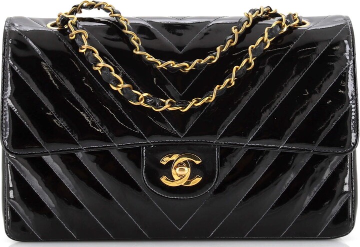 Chanel Vintage Chevron Flap Bag - ShopStyle
