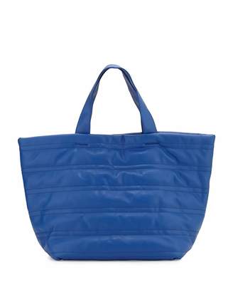 Neiman Marcus Quilted Large Tote Bag, Cobalt