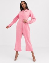 Thumbnail for your product : One Teaspoon washed pink boilersuit
