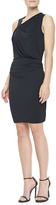 Thumbnail for your product : Halston Draped Asymmetric Jersey Dress