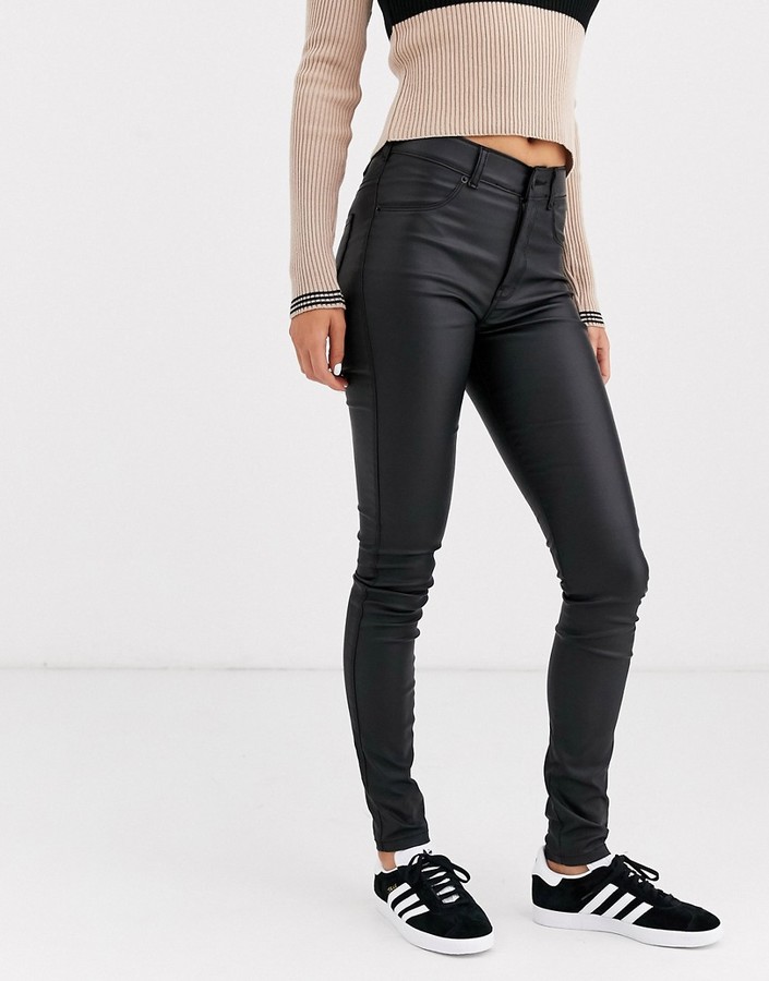 Denim And Leather Jeans | Shop the world's largest collection of fashion |  ShopStyle