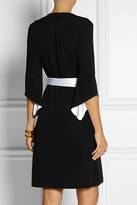 Thumbnail for your product : Diane von Furstenberg Satin-trimmed jersey-crepe wrap dress