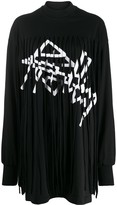Thumbnail for your product : Palm Angels Two-Tone Fringed Dress