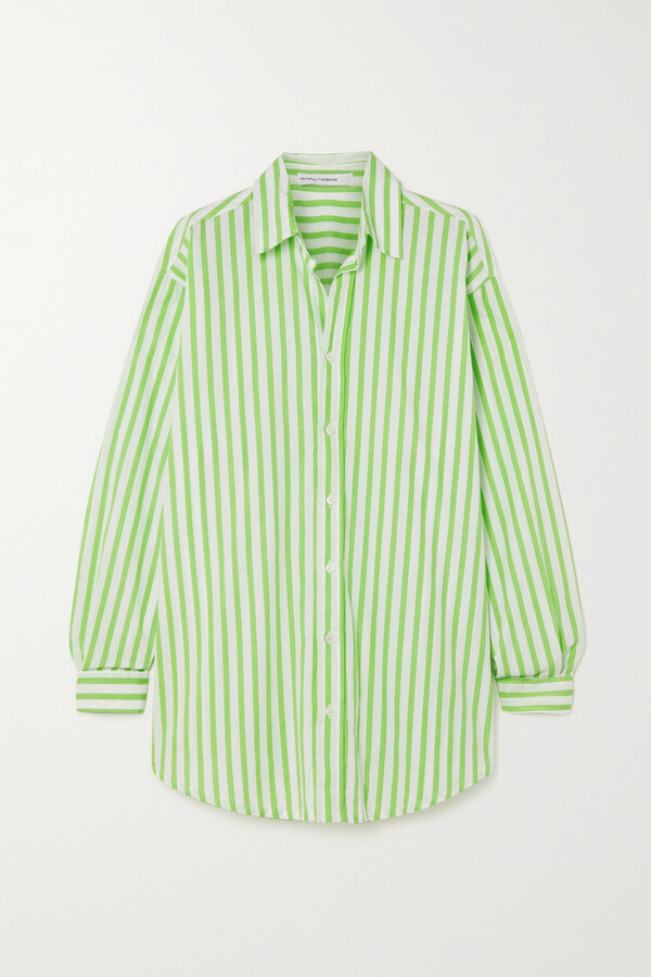 green striped blouse
