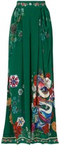 Thumbnail for your product : Camilla Emeralds Orbit print wide-leg trousers