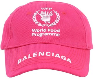 Balenciaga Wfp Print Cotton Baseball Hat