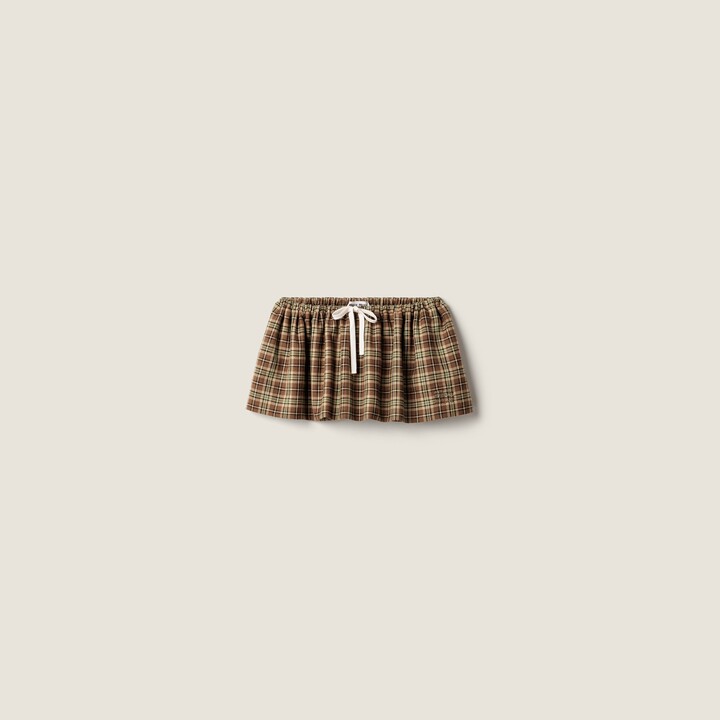 Miu Miu Plaid miniskirt