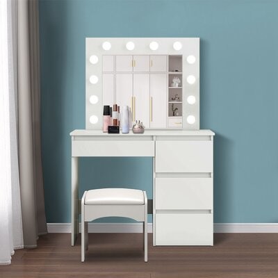 Bedroom Vanity And Mirror Set, Bedroom Vanity Sets With Lighted Mirror