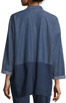 Thumbnail for your product : Eileen Fisher Tencel® Organic Cotton Denim Kimono Jacket, Plus Size