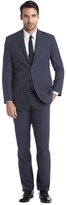 Thumbnail for your product : Saint Laurent blue graph check two-button suit with flat front pants