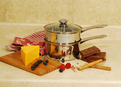 Cook Pro 3 Piece 2.5 Qt. Double Boiler with Lid