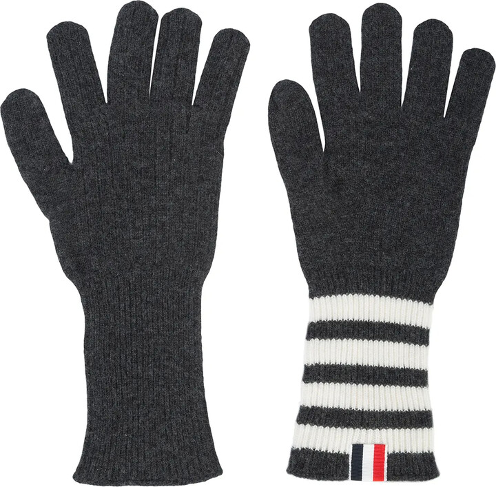 Thom Browne 4-Bar Cashmere Gloves