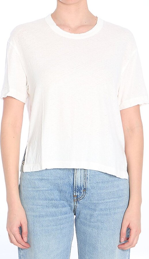 James Perse Cropped Crew-Neck Top