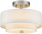 Thumbnail for your product : Livex Lighting Livex Claremont 2-Light Brushed Nickel Ceiling Mount