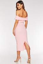Thumbnail for your product : Quiz Pink Bardot Bodycon Midi Dress