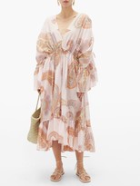 Thumbnail for your product : Loup Charmant Sunrise Paisley-print Organic-cotton Dress - Pink Print