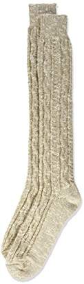BEIGE Lusana Girl's Kinder-Kniestrumpf aus beigemelierter Baumwolle Knee-High Socks, Meliert 55), (Size of : 35-37)