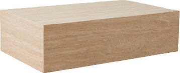 Orren Ellis Deken Genuine Travertine Block Coffee Table - Travertine Limestone