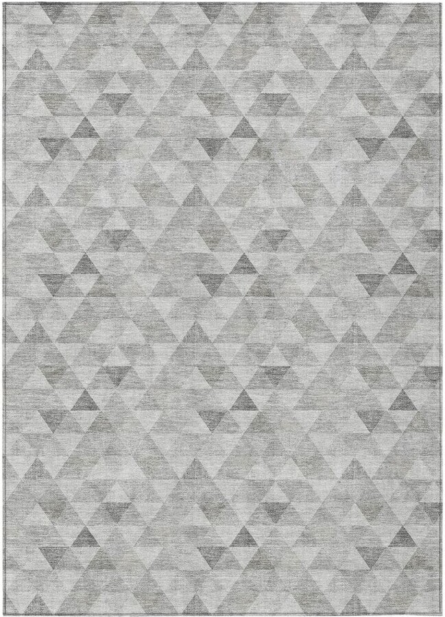 HomeRoots Silver, Beige, Taupe 10 X 14 ft. Woven Geometric Polyester Rectangle Indoor/Outdoor Area Rug