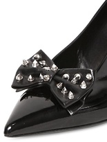 Thumbnail for your product : Saint Laurent 50mm Kitten Patent Studded Bow Pumps