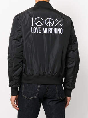 Love Moschino branded bomber jacket