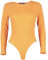 Thumbnail for your product : boohoo Petite Rib Knit Bodysuit