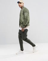 Thumbnail for your product : ASOS Drop Crotch Joggers With Biker Zip Detail In Khaki