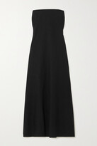 Thumbnail for your product : Matteau + Net Sustain Strapless Stretch-linen And Lyocell-blend Maxi Dress - Black