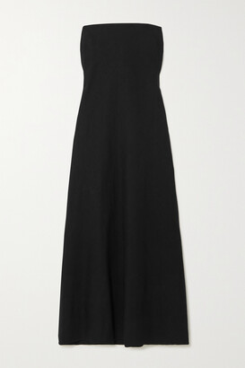 Matteau + Net Sustain Strapless Stretch-linen And Lyocell-blend Maxi Dress - Black