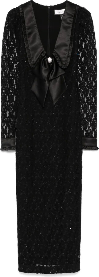 NISSA Floral-Lace Maxi Dress