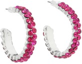 Thumbnail for your product : Nocona Small Crystal Hoop Earrings (Pink) - Jewelry