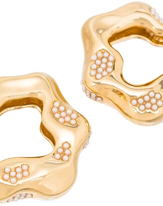 Joanna Laura Constantine Feminine Waves gold-plated pearl earrings