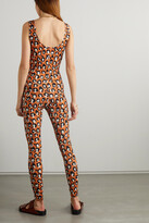 Thumbnail for your product : La DoubleJ Jazzercize Printed Stretch-jersey Jumpsuit - Orange