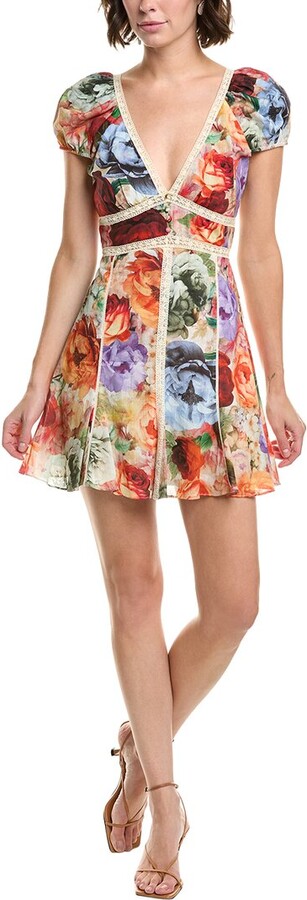 Alice + Olivia Rose Lace Mini Dress