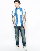 Thumbnail for your product : Fred Perry Southsea Deck Chairs Striped Shirt With Short Sleeve