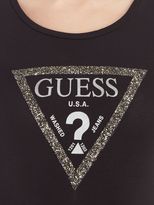 Thumbnail for your product : GUESS Round Neck Triangle Tee in jet black