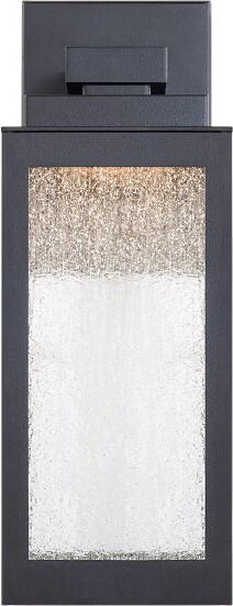 dweLED Amherst LED Outdoor Wall Sconce in Black, Size: Small