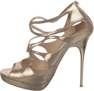 Jimmy Choo Leather T-Strap Pumps