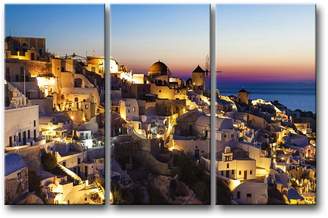 Santorini So Crazy Art 3 Pieces Wall Art Painting At Night Prints On Canvas The Picture City Pictures Oil For Home Modern Decoration Print Decor For Kids Room
