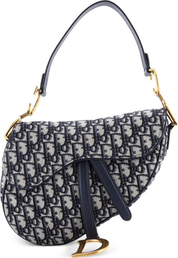 Christian Dior Pre-Owned Saddle Handbag Oblique Canvas Medium shoulder bag