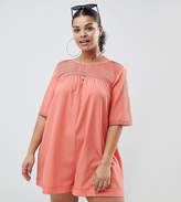 Thumbnail for your product : ASOS Curve DESIGN Curve Smock Playsuit
