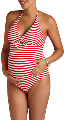 halter neck maternity swimsuit