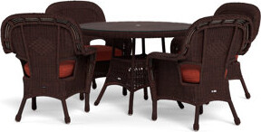 Tortuga Outdoor Sea Pines Round 4 - Person 48" Long Dining Set with Cushions