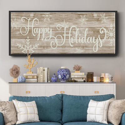 Wexford Home Happy Holidays- Framed Canvas