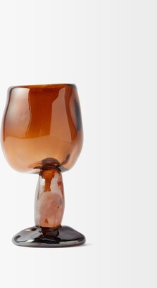 Rira Objects - Addled Wine Glass - Brown