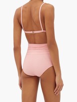 Thumbnail for your product : Dodo Bar Or Salina Seersucker Triangle Bikini Top - Pink
