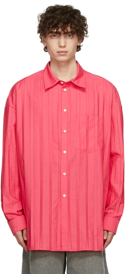 Jacquemus Pink La Montagne 'La Chemise Plissée' Shirt - ShopStyle