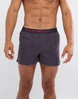 Thumbnail for your product : Emporio Armani Woven Logo Trunks In Navy Spot