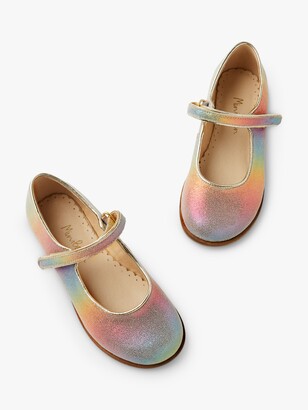 Boden Children's Sparkly Mary Jane Shoes, Metallic Rainbow