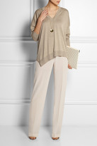 Thumbnail for your product : Stella McCartney Felice silk crepe de chine wide-leg pants